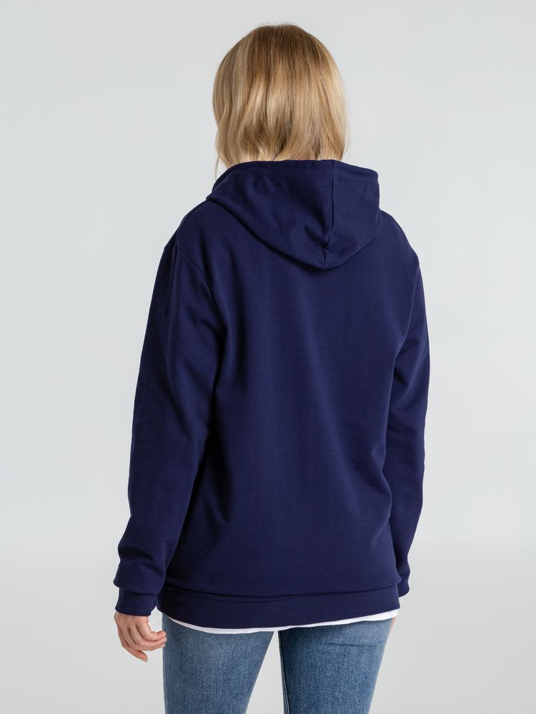 Толстовка с капюшоном унисекс Hoodie, темно-синяя, размер S-7