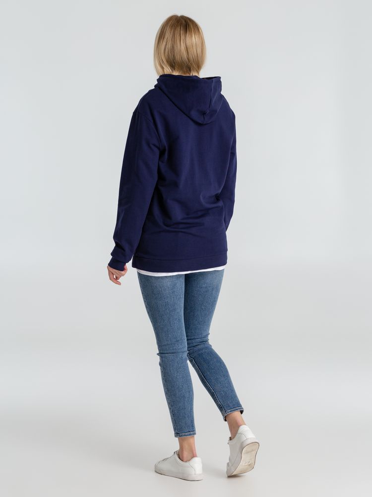 Толстовка с капюшоном унисекс Hoodie, темно-синяя, размер S-10