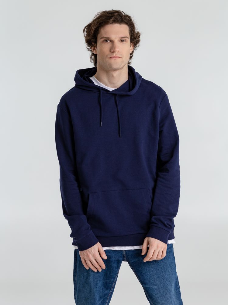 Толстовка с капюшоном унисекс Hoodie, темно-синяя, размер S-11