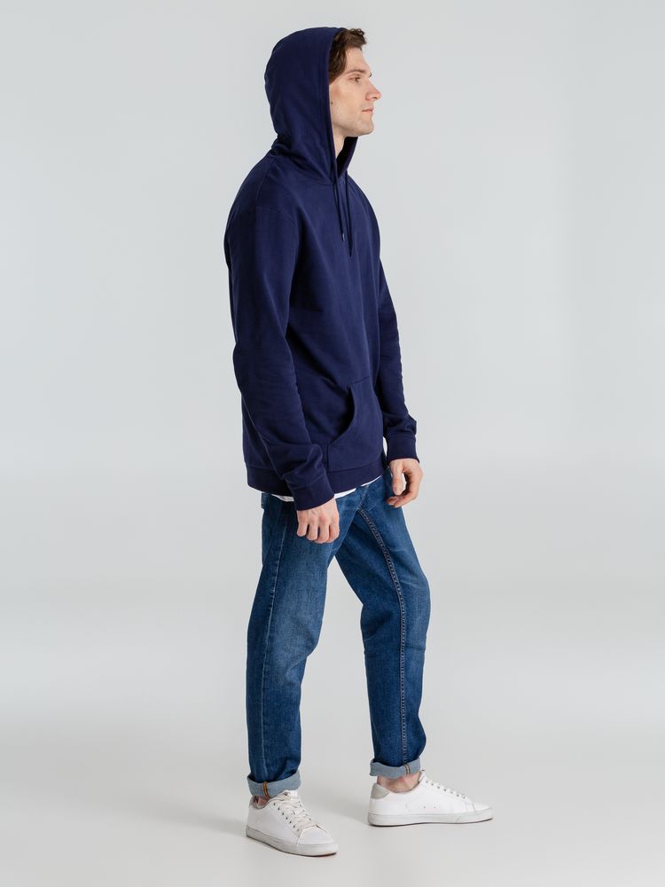 Толстовка с капюшоном унисекс Hoodie, темно-синяя, размер S-14