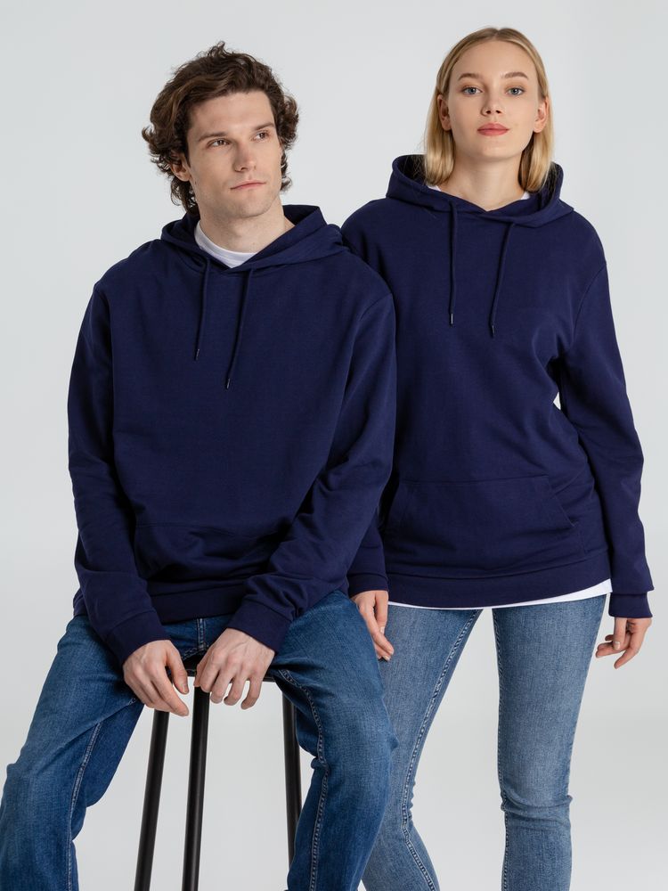 Толстовка с капюшоном унисекс Hoodie, темно-синяя, размер S-16