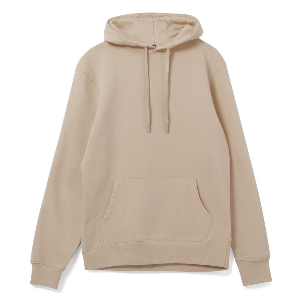 Толстовка с капюшоном унисекс Hoodie, бежевая, размер XS-1