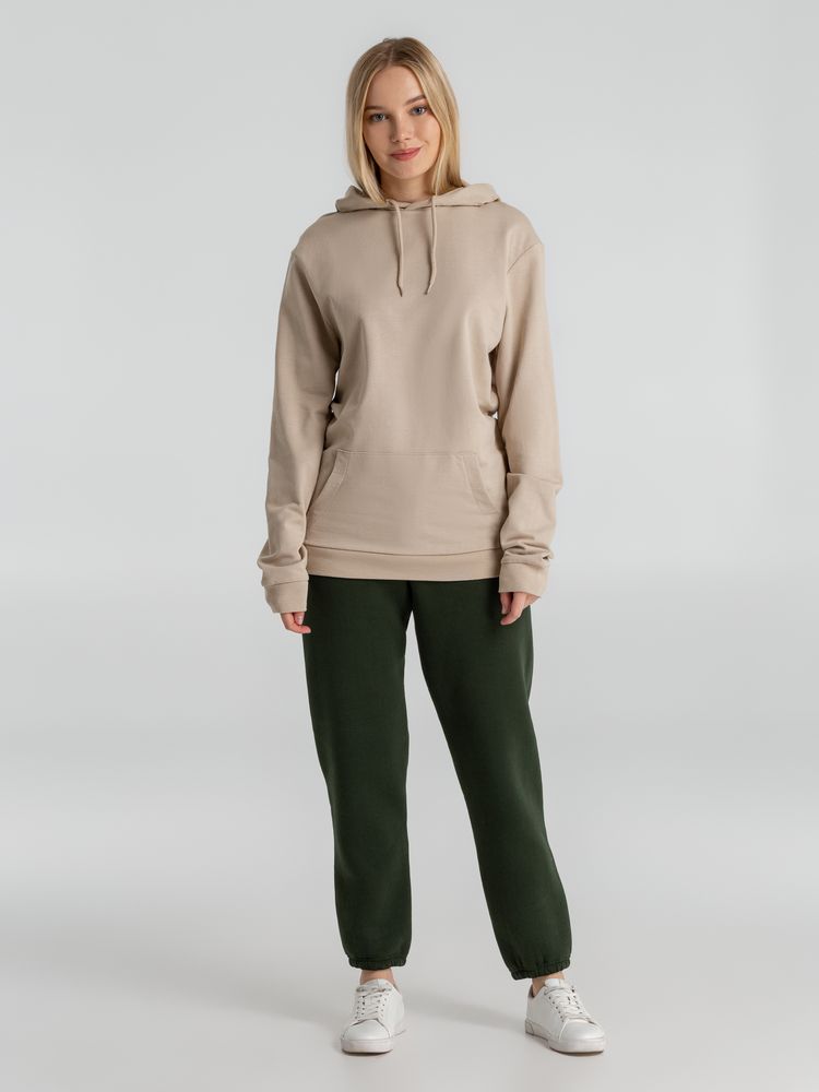 Толстовка с капюшоном унисекс Hoodie, бежевая, размер XS-11