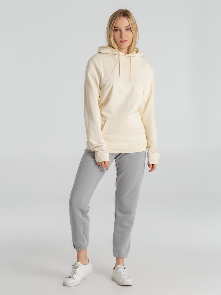 Толстовка с капюшоном унисекс Hoodie, светло-желтая, размер S-7