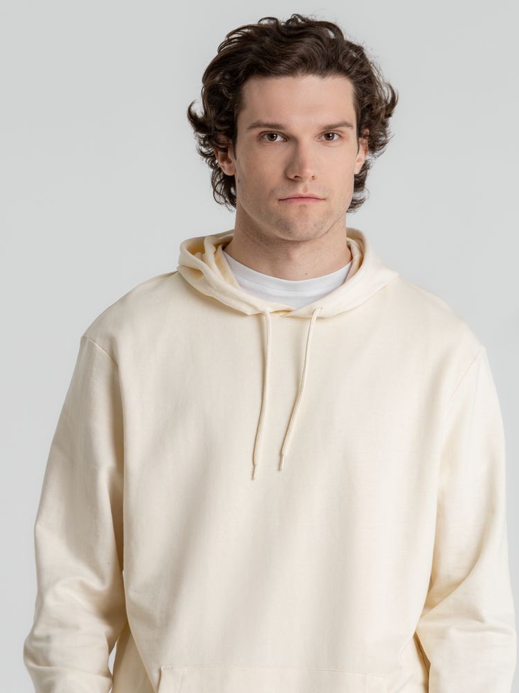 Толстовка с капюшоном унисекс Hoodie, светло-желтая, размер S-10