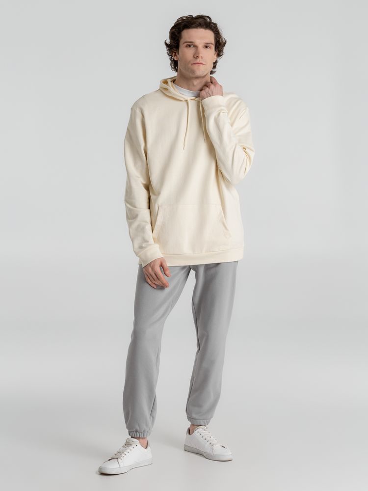 Толстовка с капюшоном унисекс Hoodie, светло-желтая, размер S-11