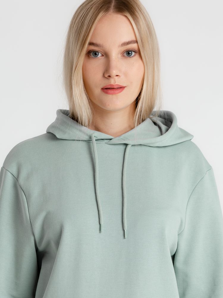 Толстовка с капюшоном унисекс Hoodie, серо-зеленая, размер S-6