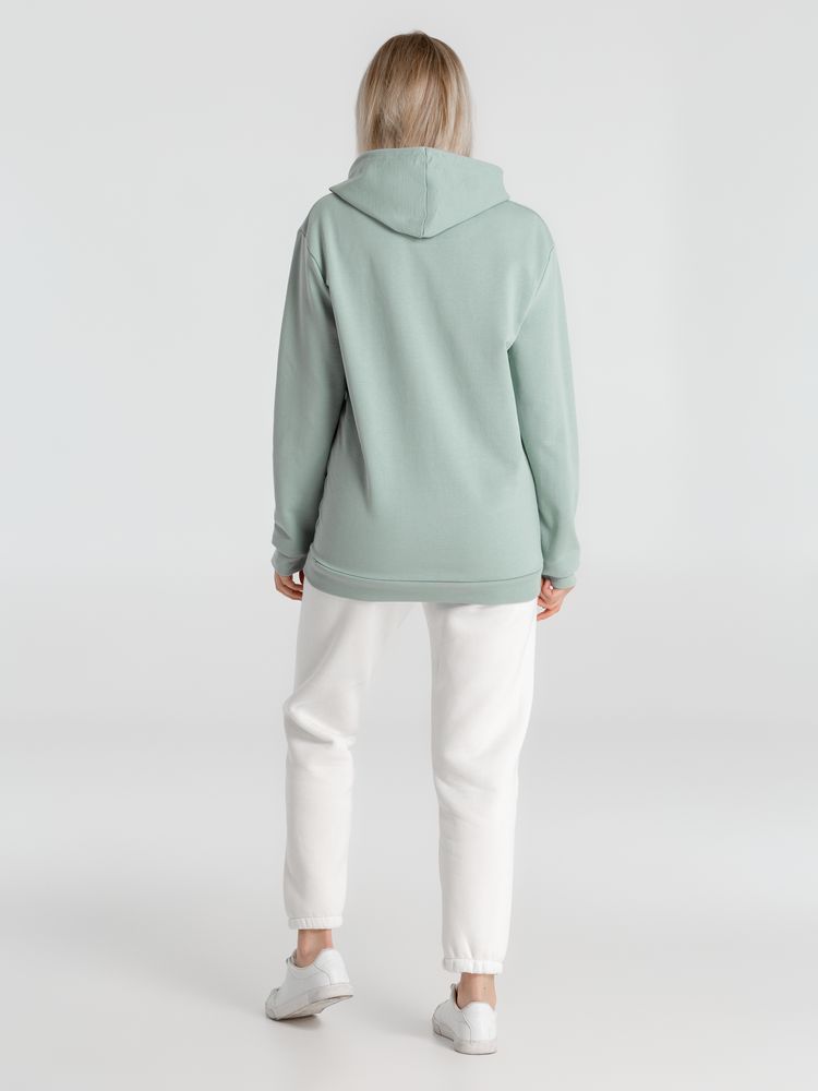 Толстовка с капюшоном унисекс Hoodie, серо-зеленая, размер S-8