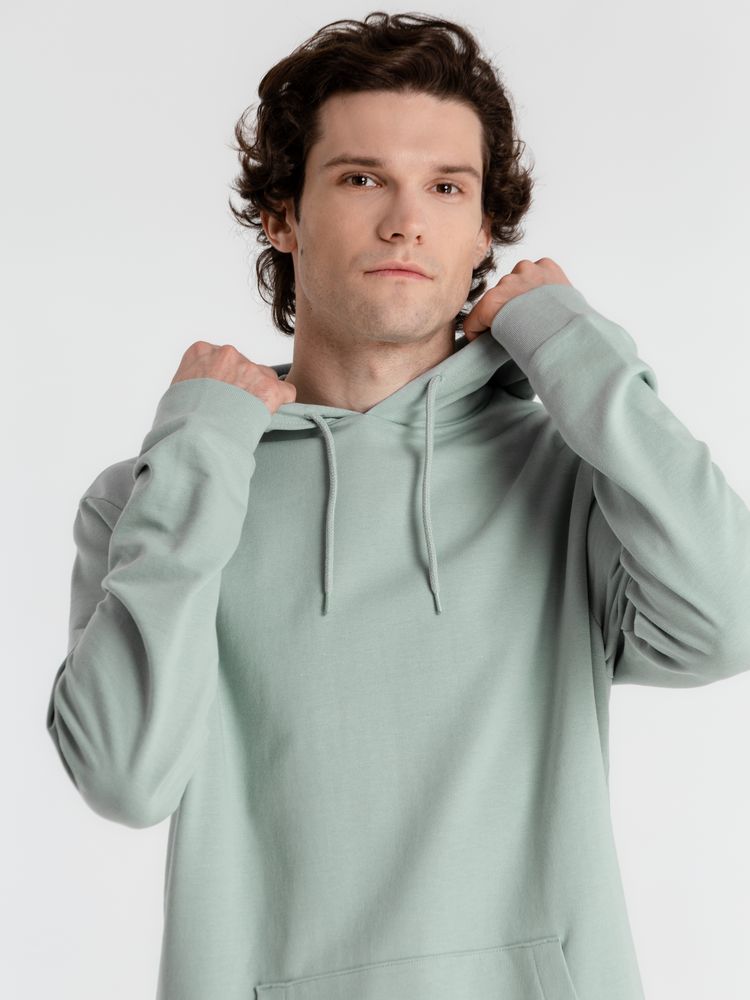 Толстовка с капюшоном унисекс Hoodie, серо-зеленая, размер S-9
