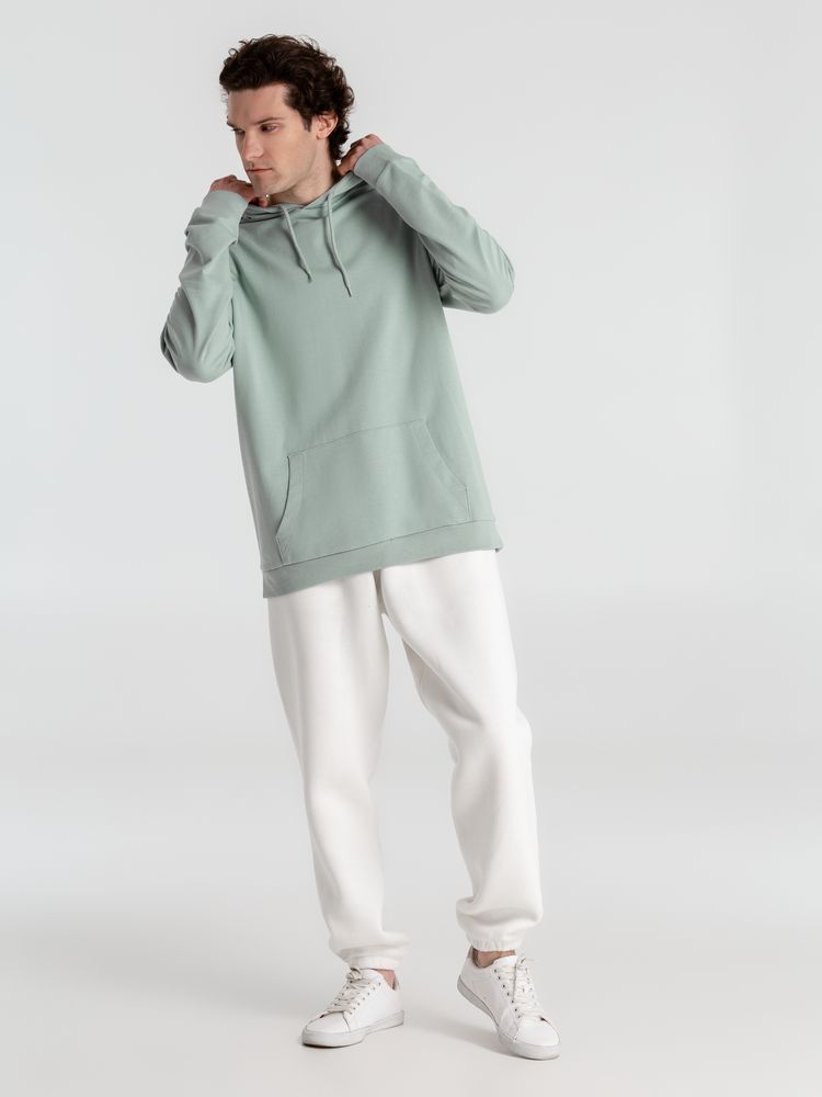 Толстовка с капюшоном унисекс Hoodie, серо-зеленая, размер S-10