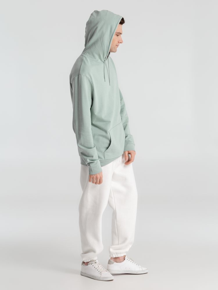Толстовка с капюшоном унисекс Hoodie, серо-зеленая, размер S-11