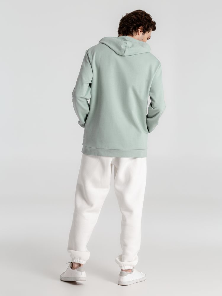 Толстовка с капюшоном унисекс Hoodie, серо-зеленая, размер S-12