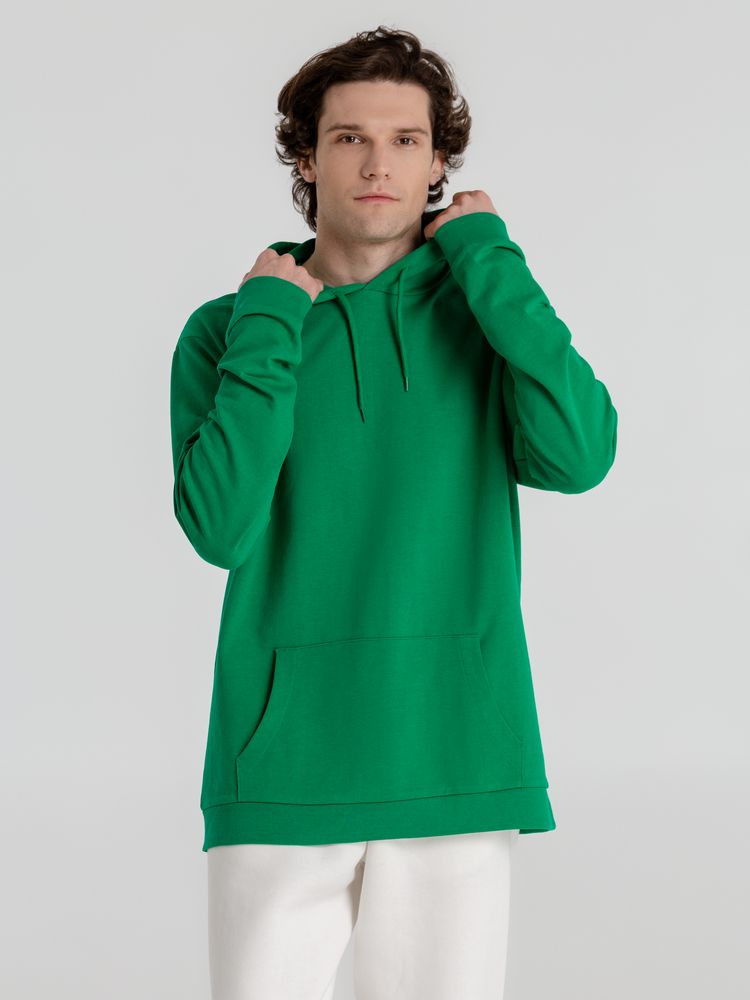 Толстовка с капюшоном унисекс Hoodie, зеленая, размер S-10