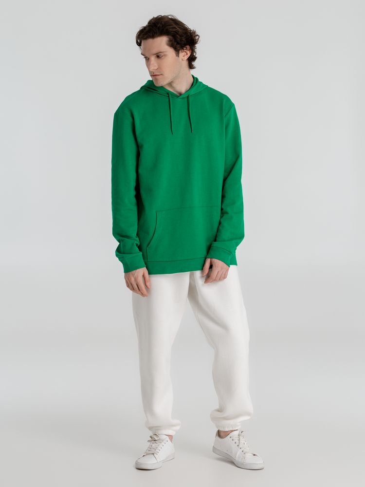 Толстовка с капюшоном унисекс Hoodie, зеленая, размер S-11