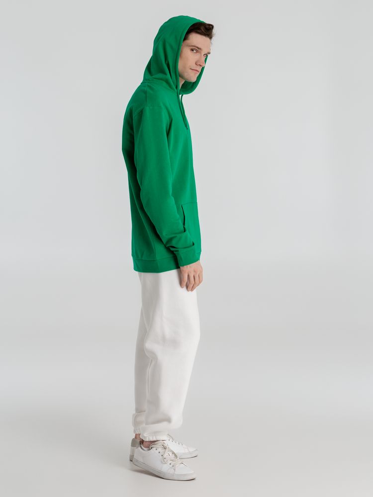 Толстовка с капюшоном унисекс Hoodie, зеленая, размер S-12
