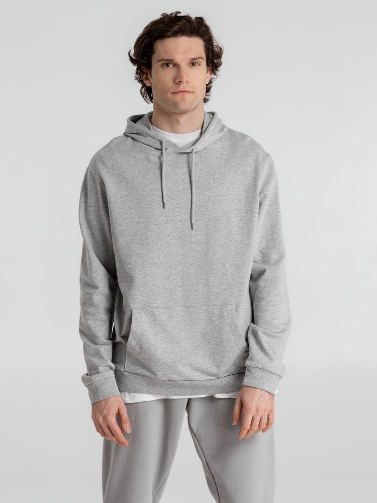 Толстовка с капюшоном унисекс Hoodie, серый меланж, размер S-6