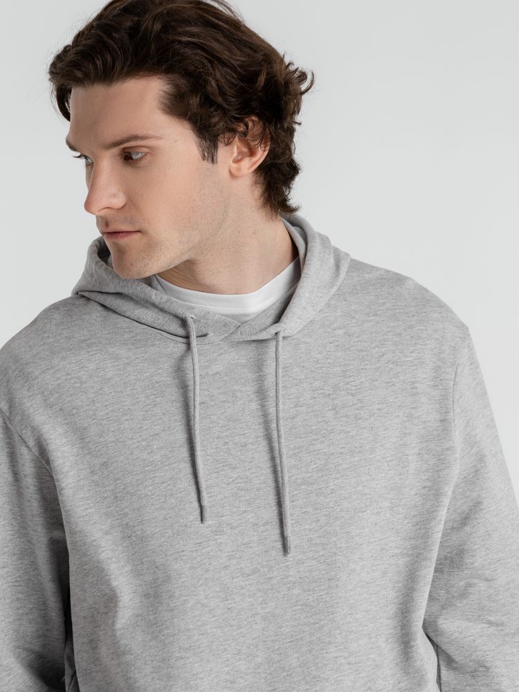 Толстовка с капюшоном унисекс Hoodie, серый меланж, размер S-8
