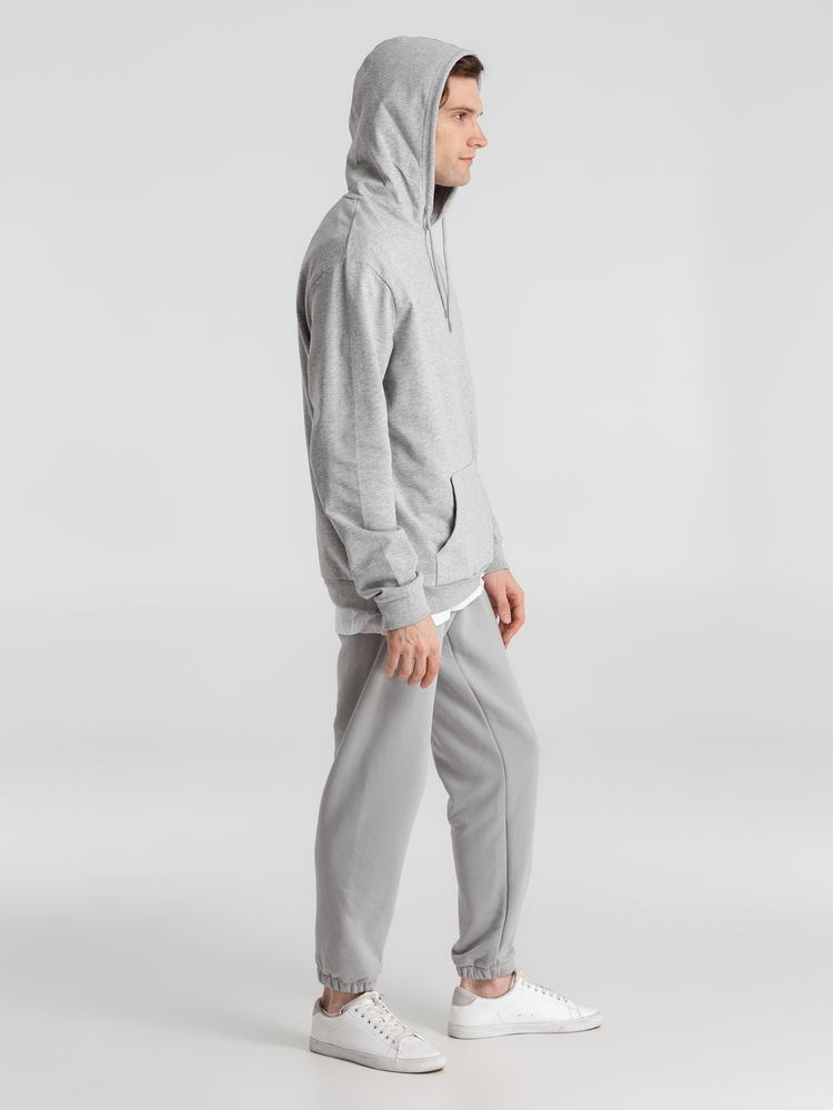 Толстовка с капюшоном унисекс Hoodie, серый меланж, размер S-10