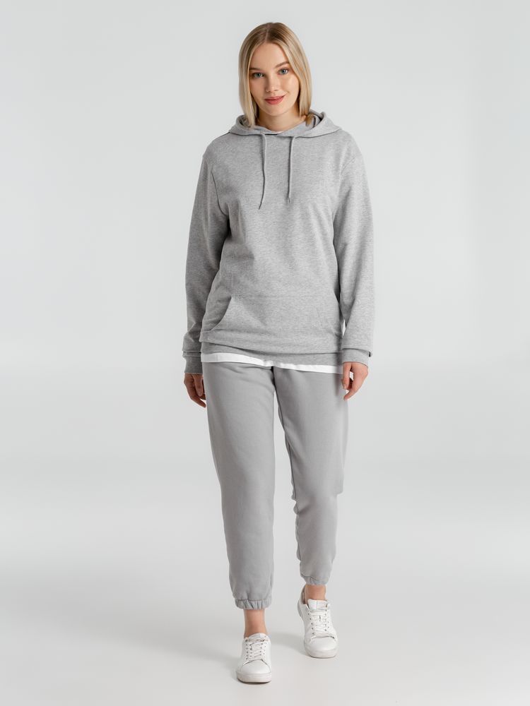 Толстовка с капюшоном унисекс Hoodie, серый меланж, размер S-14