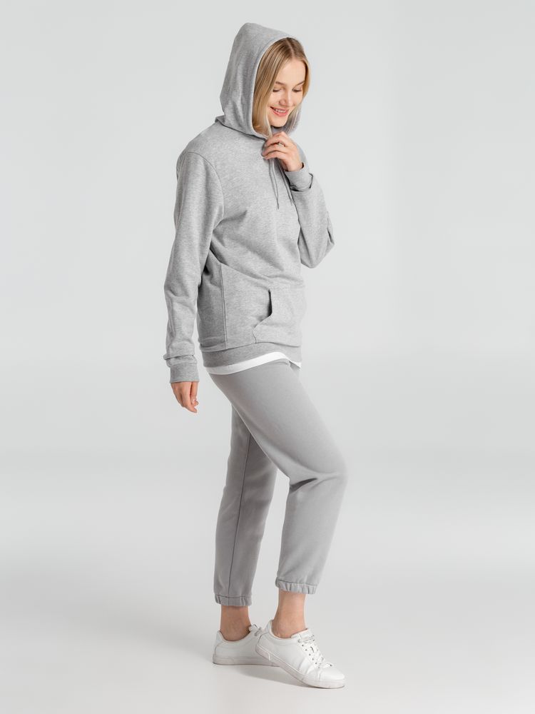 Толстовка с капюшоном унисекс Hoodie, серый меланж, размер S-15