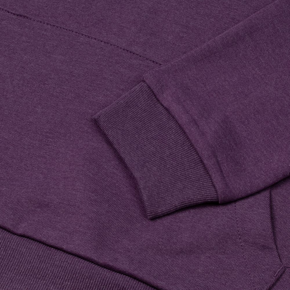 Толстовка с капюшоном унисекс Hoodie, фиолетовый меланж, размер S-4