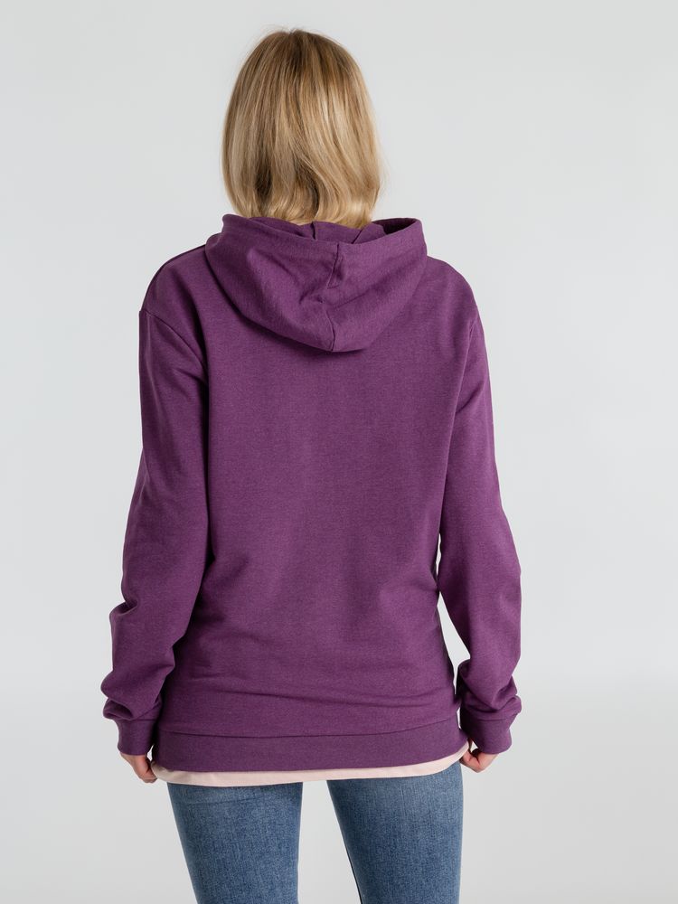 Толстовка с капюшоном унисекс Hoodie, фиолетовый меланж, размер S-7