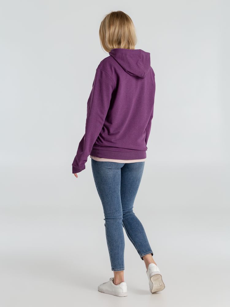 Толстовка с капюшоном унисекс Hoodie, фиолетовый меланж, размер S-10