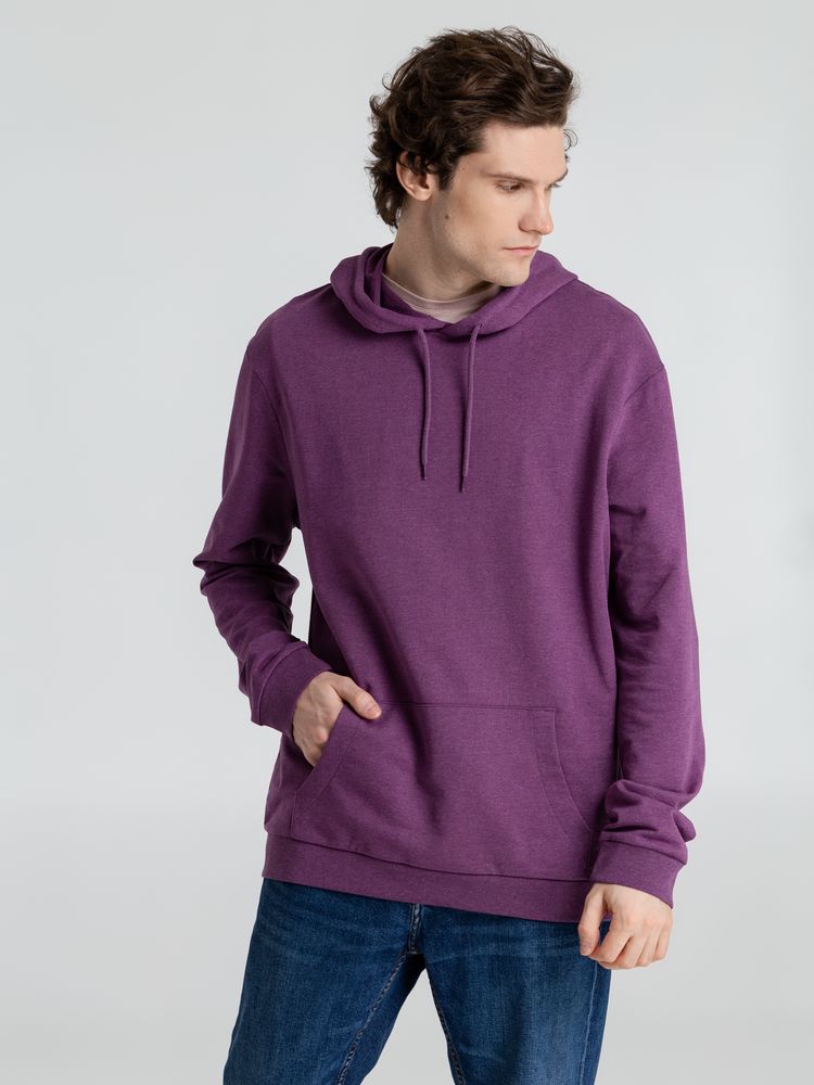 Толстовка с капюшоном унисекс Hoodie, фиолетовый меланж, размер S-11