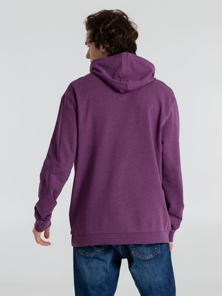 Толстовка с капюшоном унисекс Hoodie, фиолетовый меланж, размер S-12