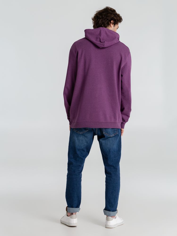 Толстовка с капюшоном унисекс Hoodie, фиолетовый меланж, размер S-15