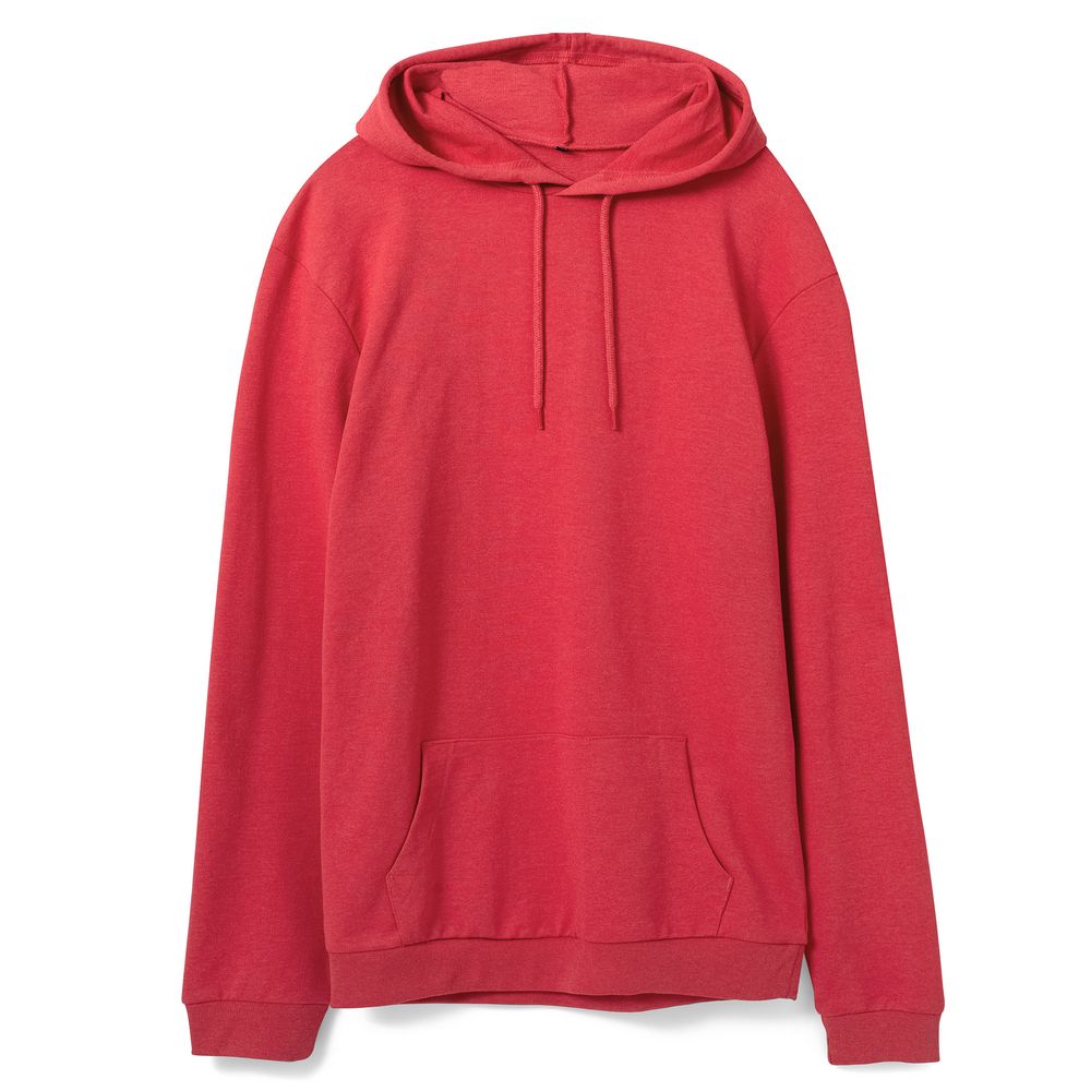 Толстовка с капюшоном унисекс Hoodie, красный меланж, размер M-1