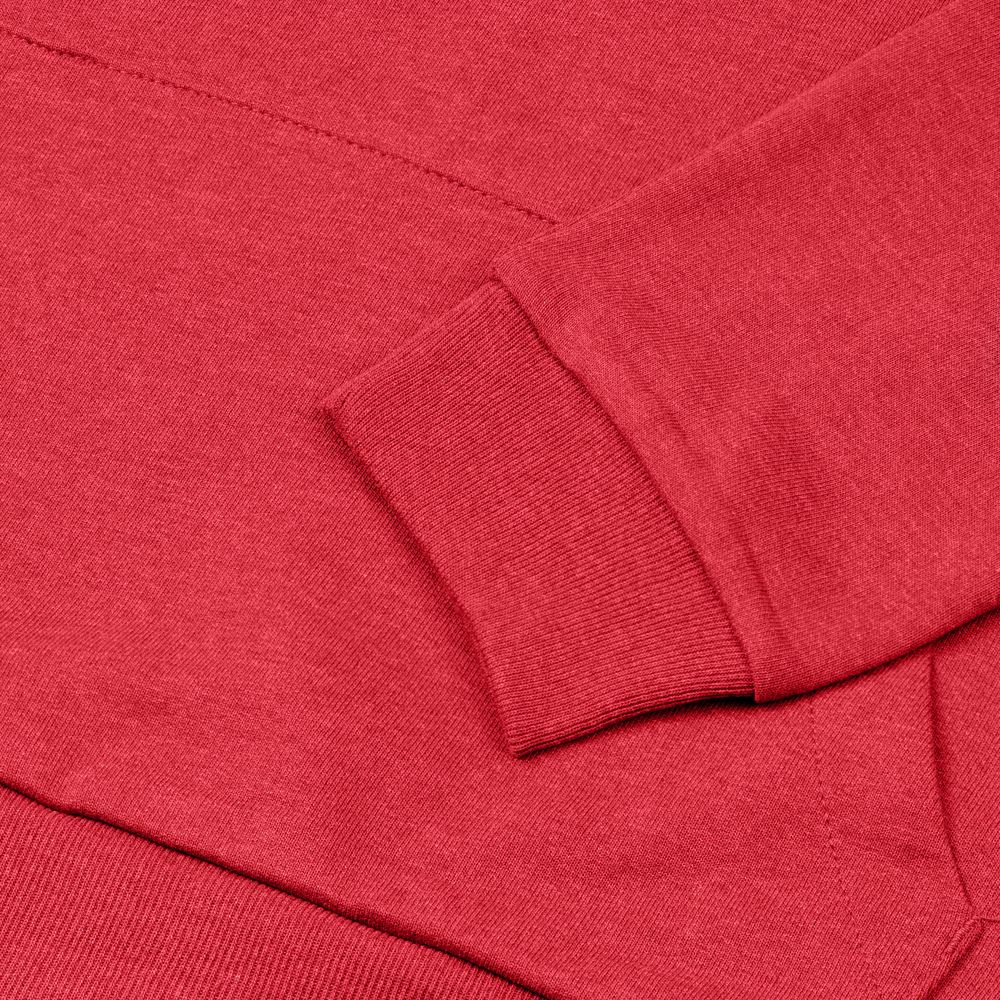 Толстовка с капюшоном унисекс Hoodie, красный меланж, размер M-4
