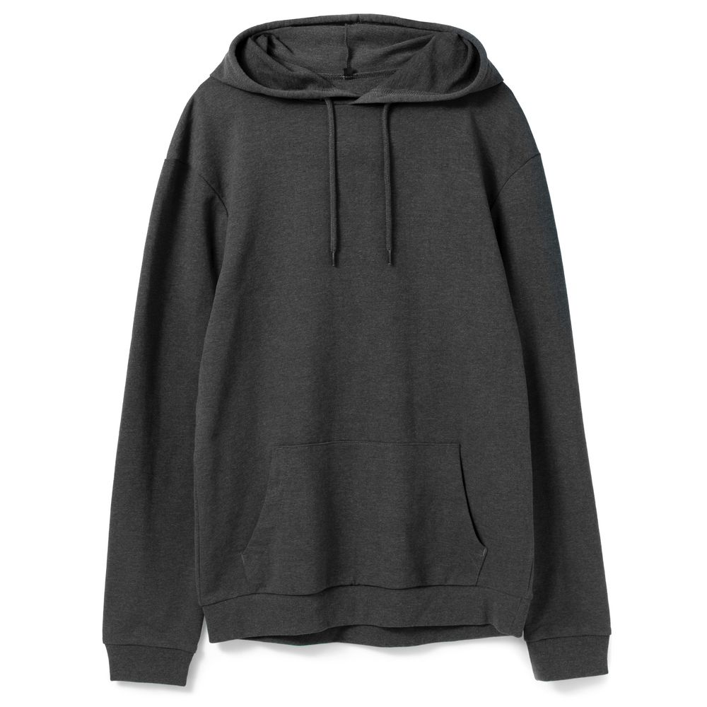 Толстовка с капюшоном унисекс Hoodie, серый меланж (антрацит), размер S-1