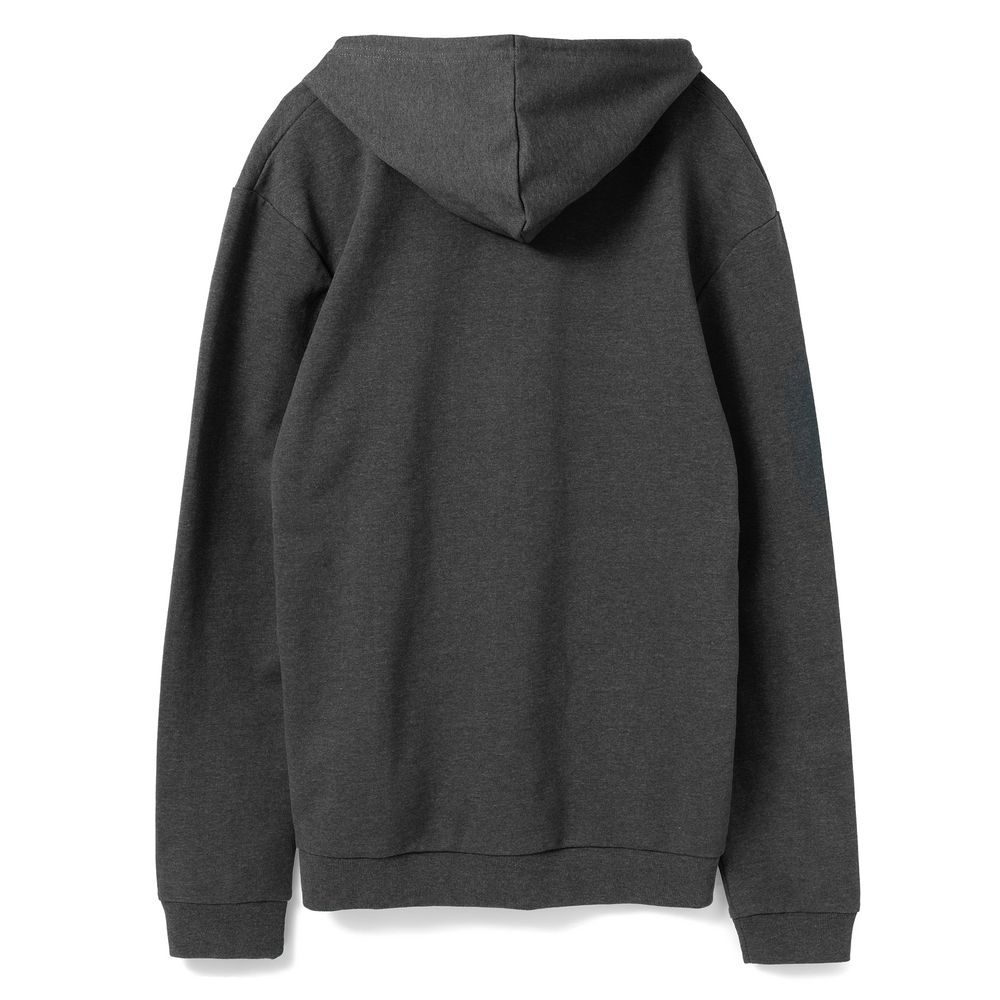 Толстовка с капюшоном унисекс Hoodie, серый меланж (антрацит), размер S-2