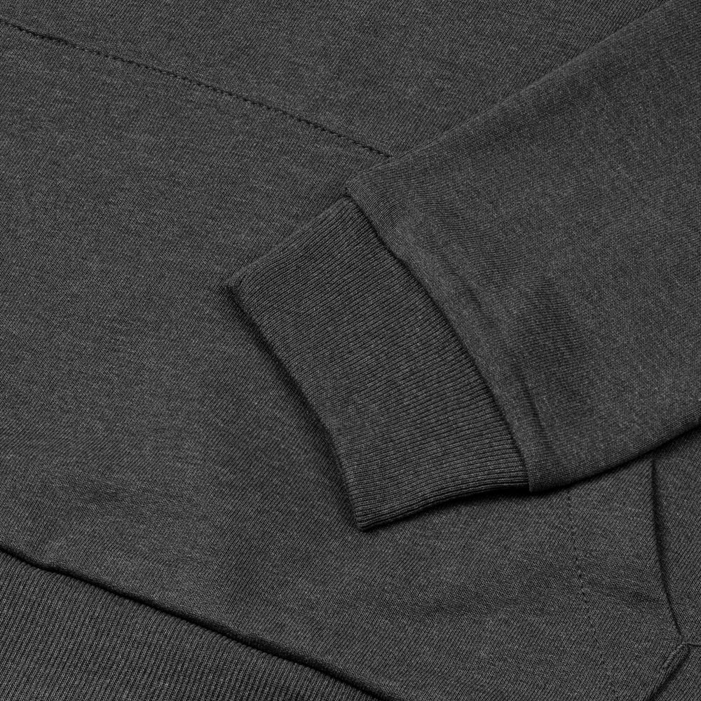 Толстовка с капюшоном унисекс Hoodie, серый меланж (антрацит), размер S-4