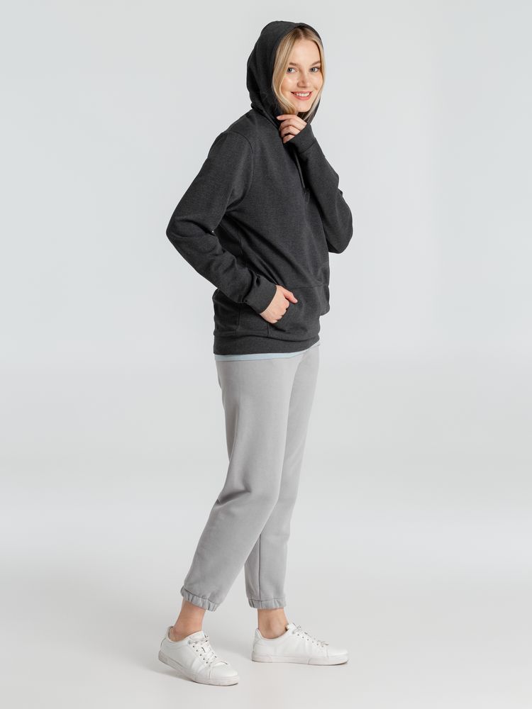 Толстовка с капюшоном унисекс Hoodie, серый меланж (антрацит), размер S-16