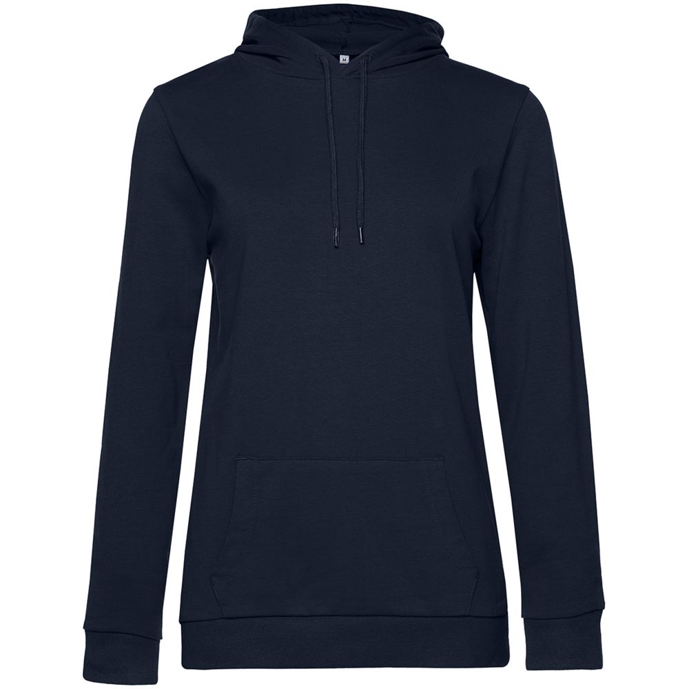Толстовка с капюшоном женская Hoodie, темно-синяя, размер L-1
