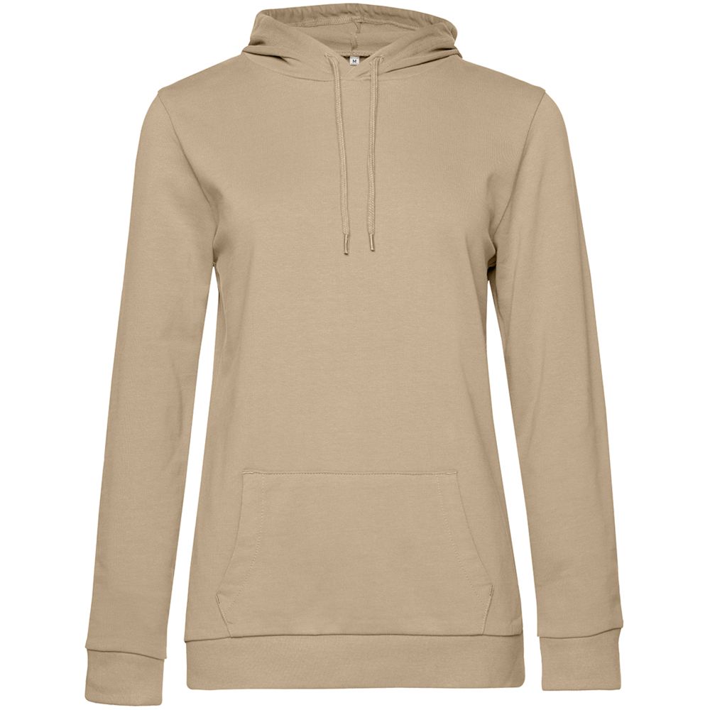 Толстовка с капюшоном женская Hoodie, бежевая, размер L-1