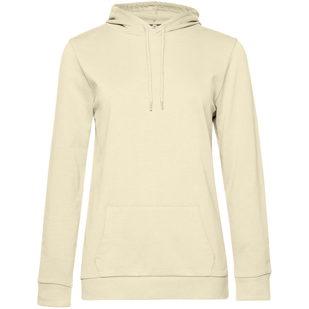 Толстовка с капюшоном женская Hoodie, светло-желтая, размер L-1