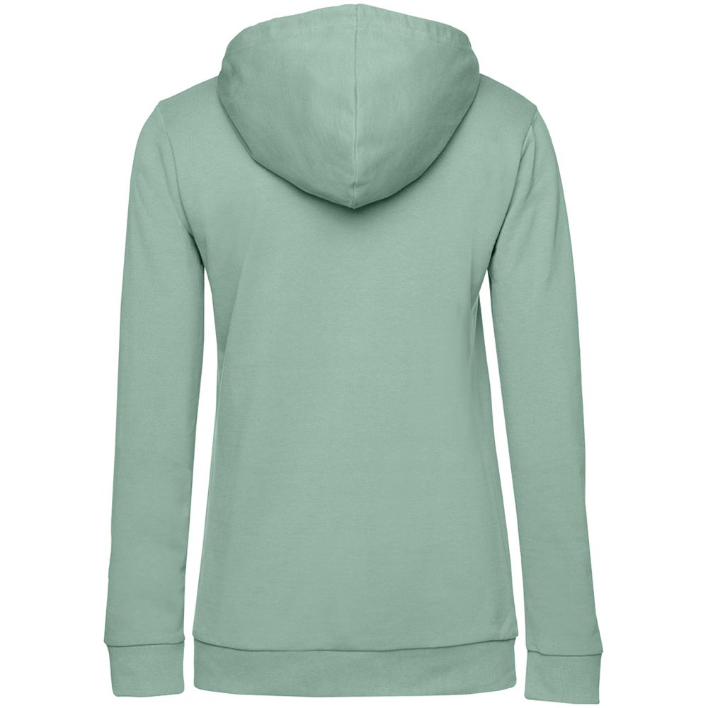Толстовка с капюшоном женская Hoodie, серо-зеленая, размер S-2