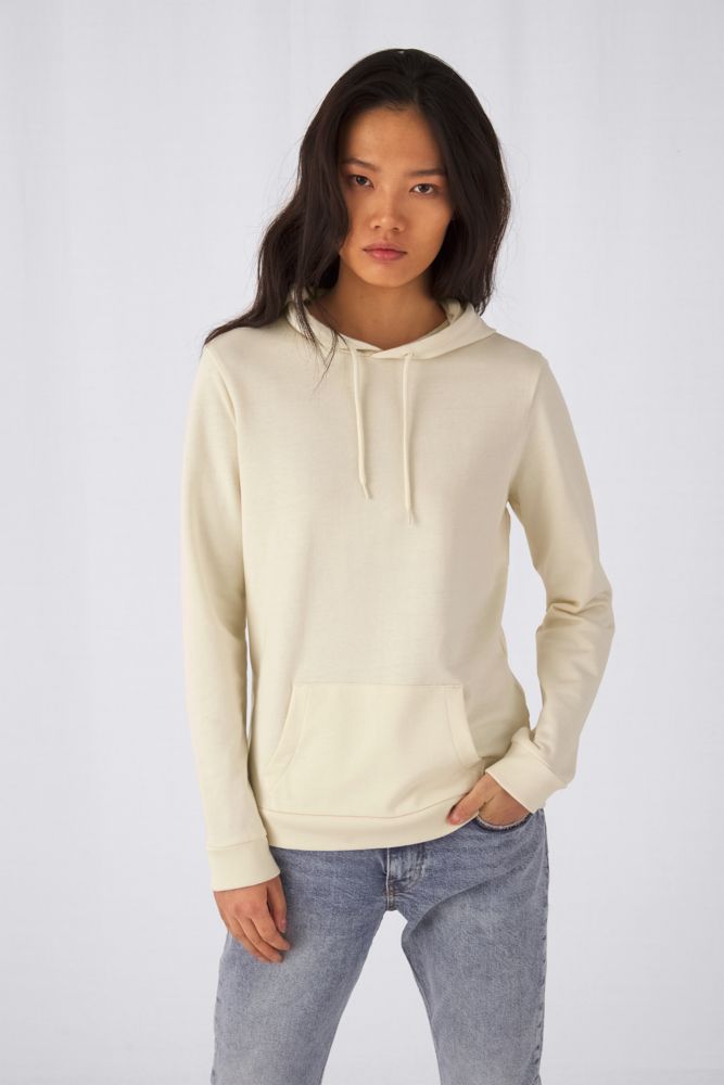 Толстовка с капюшоном женская Hoodie, синий меланж, размер L-4
