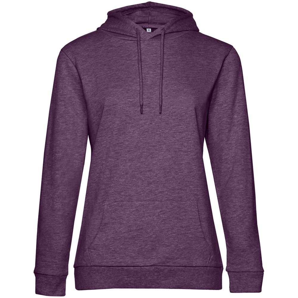 Толстовка с капюшоном женская Hoodie, фиолетовый меланж, размер L-1