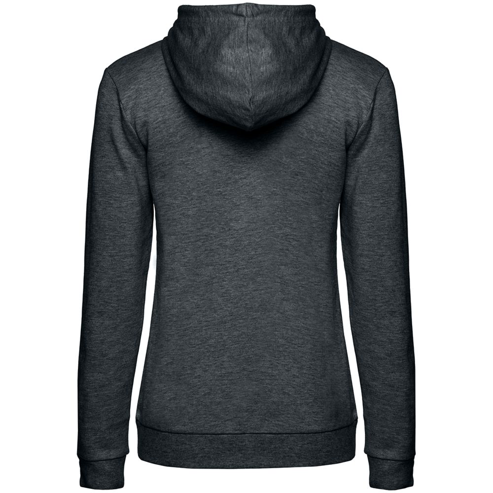 Толстовка с капюшоном женская Hoodie, серый меланж (антрацит), размер L-2