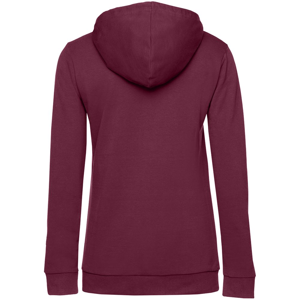 Толстовка с капюшоном женская Hoodie, бордовая, размер L-2