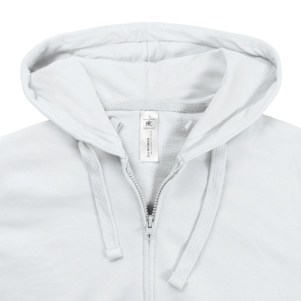 Толстовка женская Hooded Full Zip белая, размер XS-4