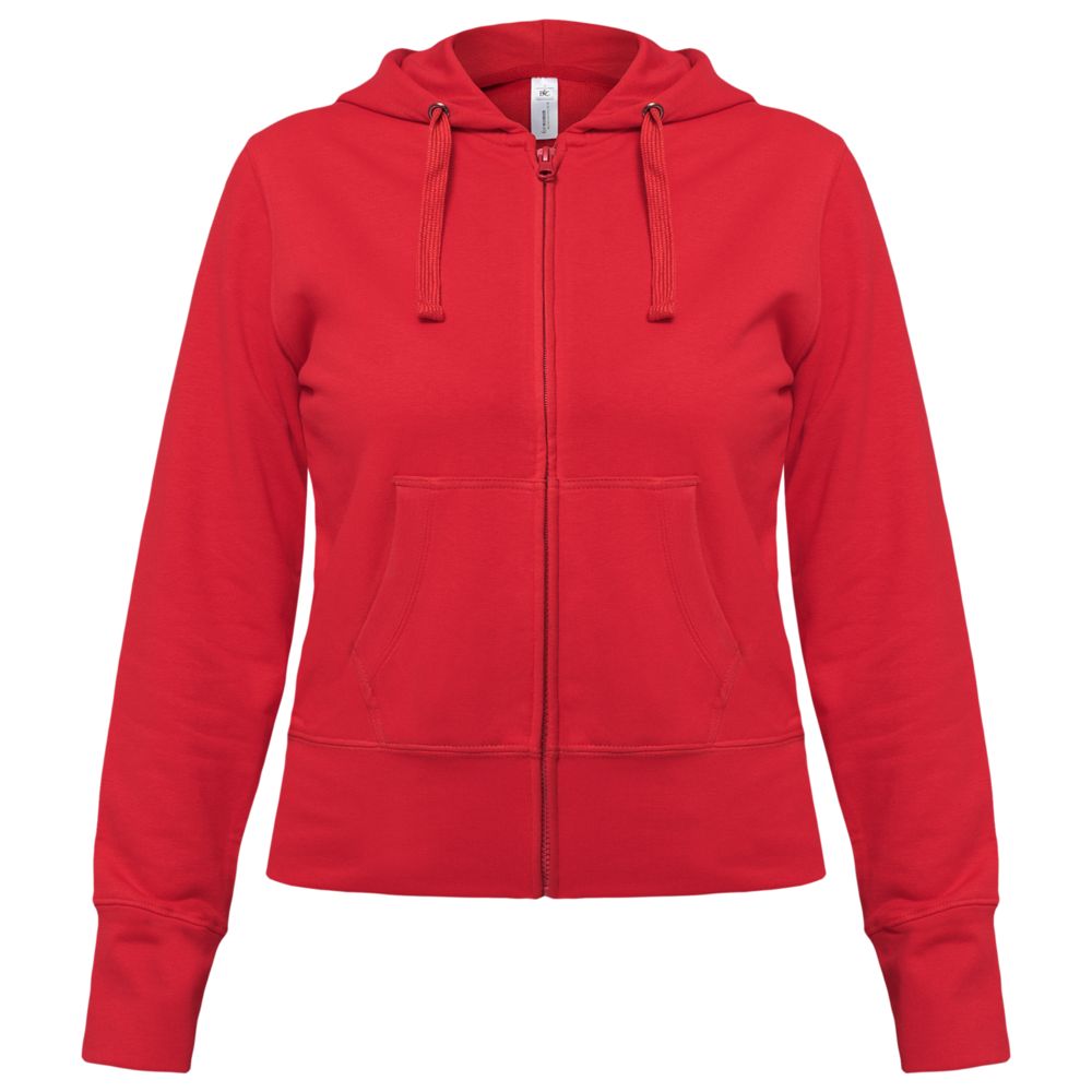 Толстовка женская Hooded Full Zip красная, размер XXL-1