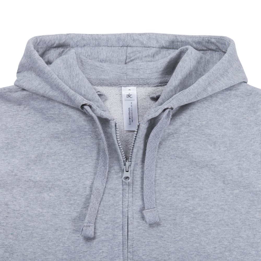 Толстовка женская Hooded Full Zip серый меланж, размер XXL-4