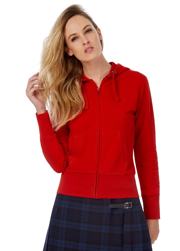 Толстовка женская Hooded Full Zip серый меланж, размер XXL-5