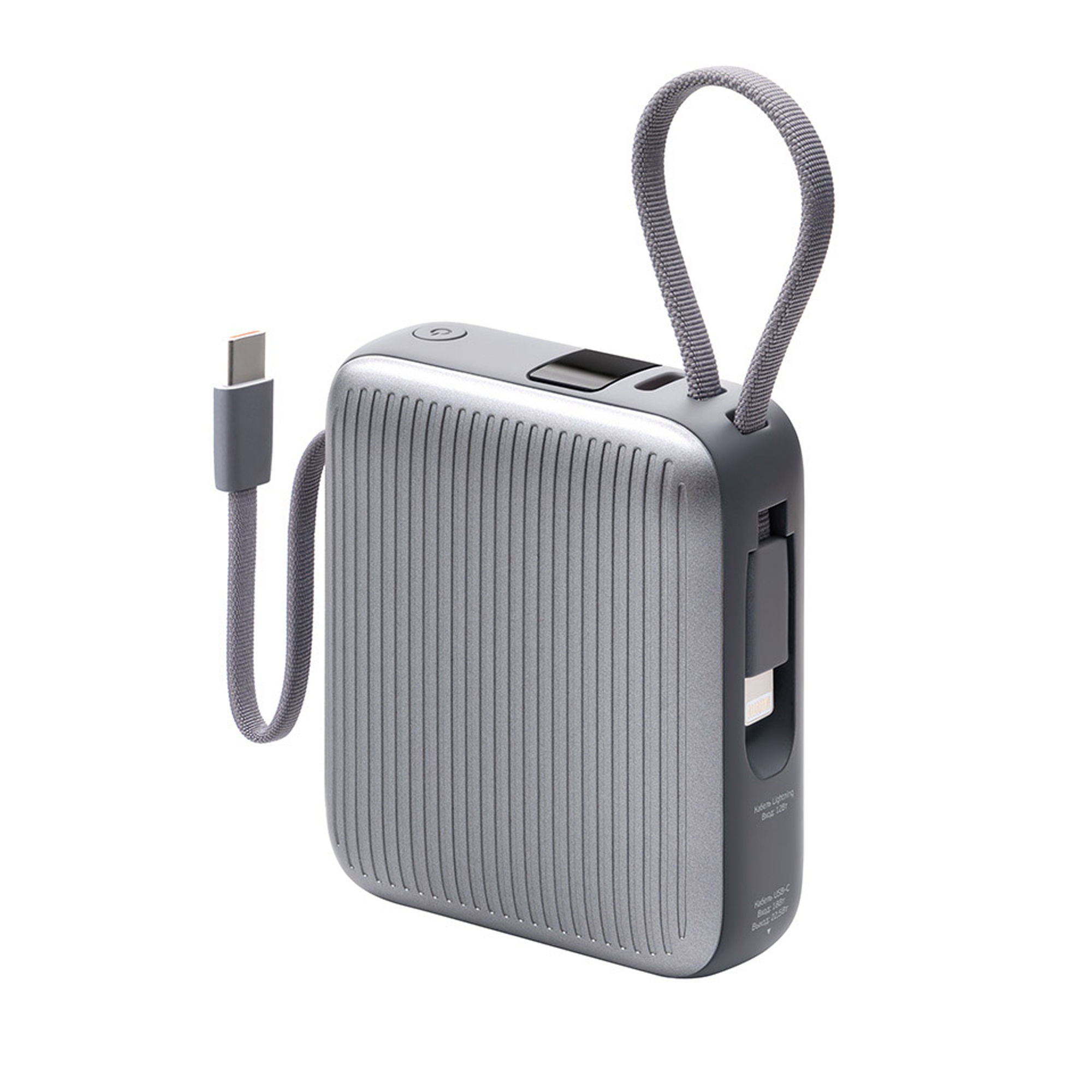 Внешний АКБ NRG Turbo Cable 10000 mAh, 22,5Вт, графит, Deppa-1