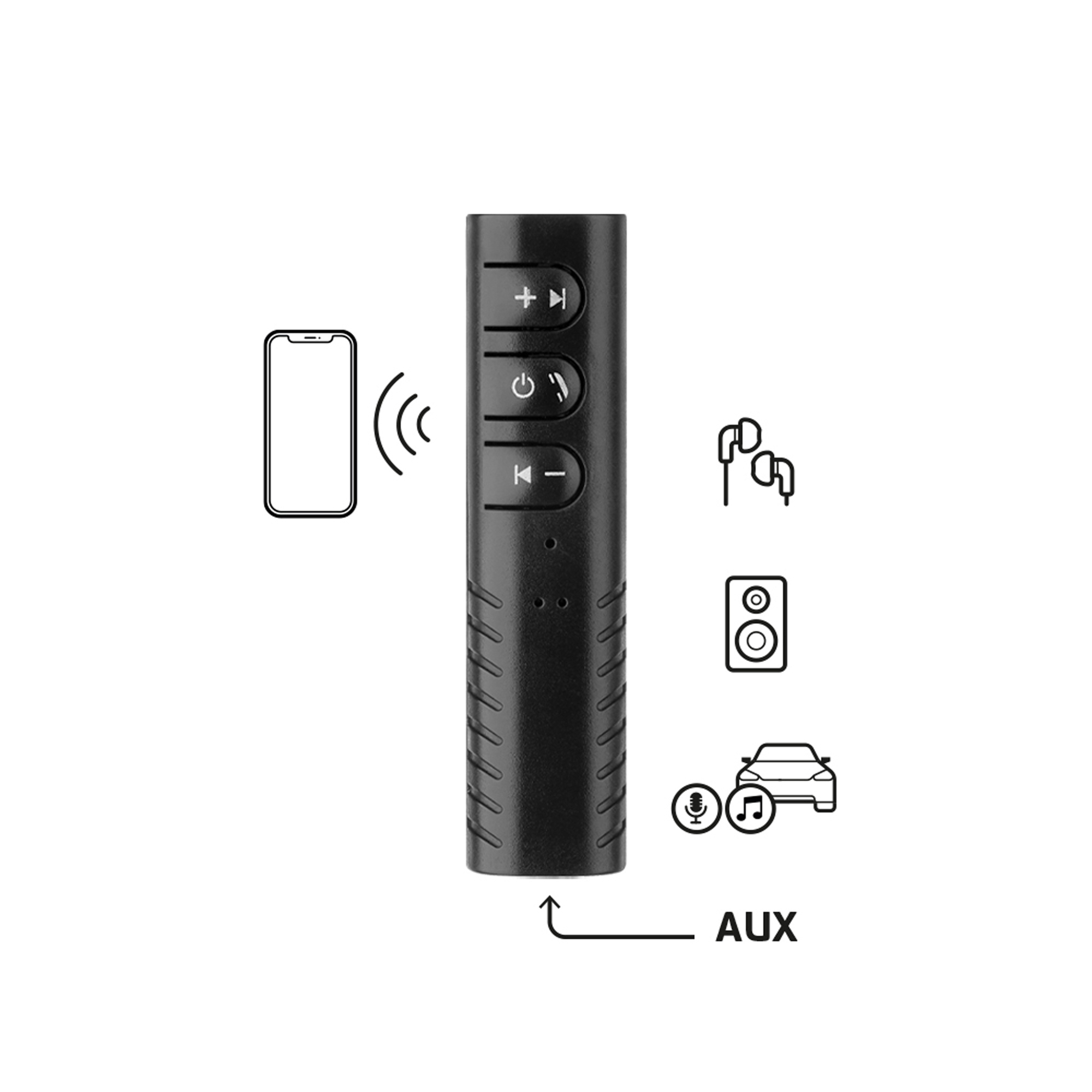Bluetooth ресивер, BT 5.0, 90 мАч, черный, Deppa-2